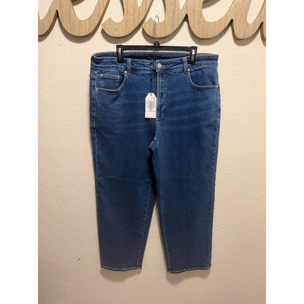 Universal Standard Joni High Rise Straight Leg Jeans Dark Indigo Blue Size 16